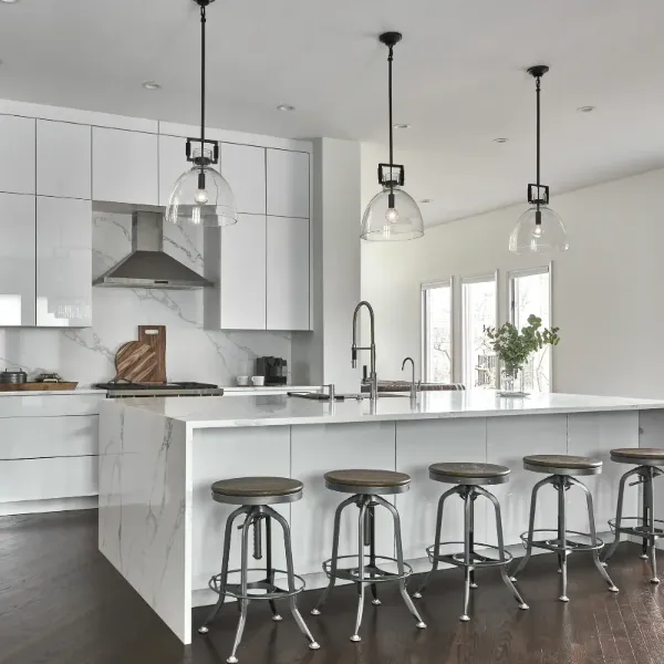 Contemporary White Kitchen in Toronto, ON